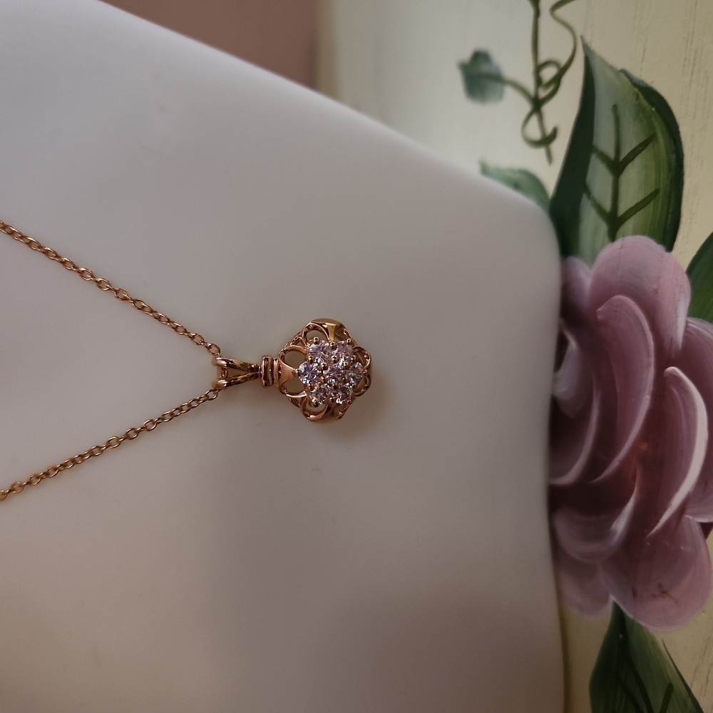 JTV Moissanite Fire 14K Yellow Gold Sterling Silver Pendant